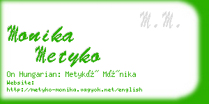 monika metyko business card